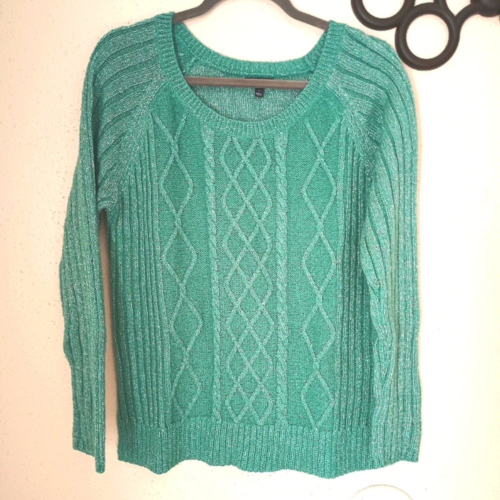 🍀Apt. 9 Teal Sweater (L)